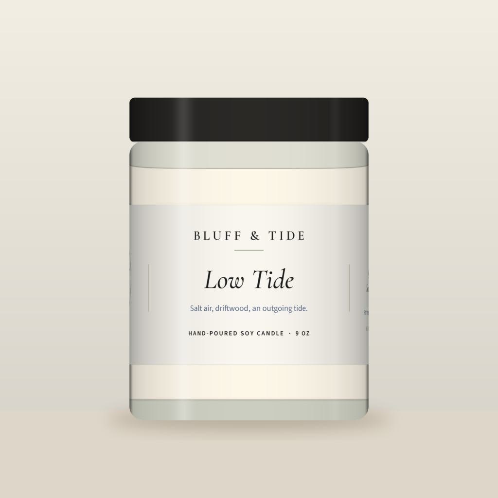 The Signature Candle — Clear jar, Low Tide scent