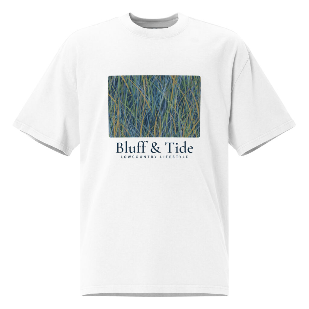 Marsh Grass Panel Tee — White