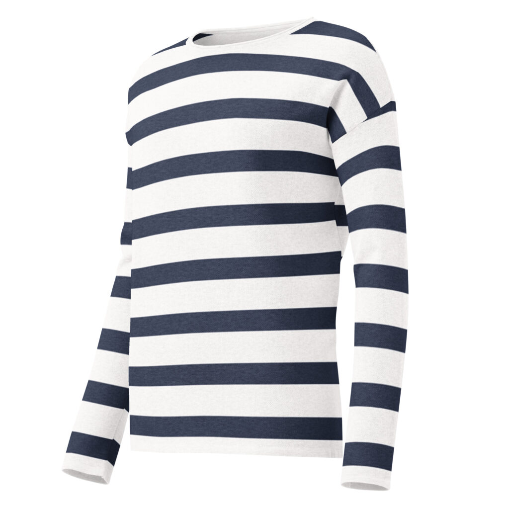Coastal Stripe Sweater — Oyster/Navy
