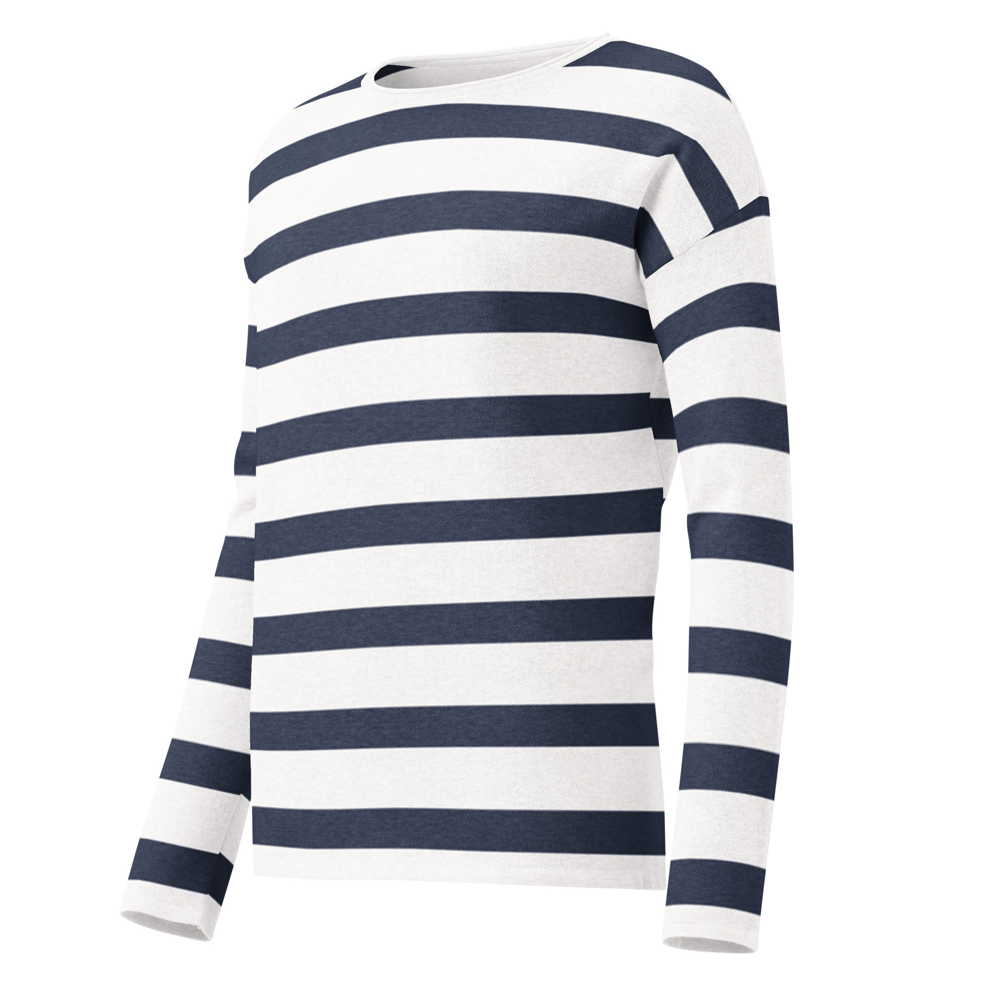 Coastal Stripe Sweater — Oyster/Navy