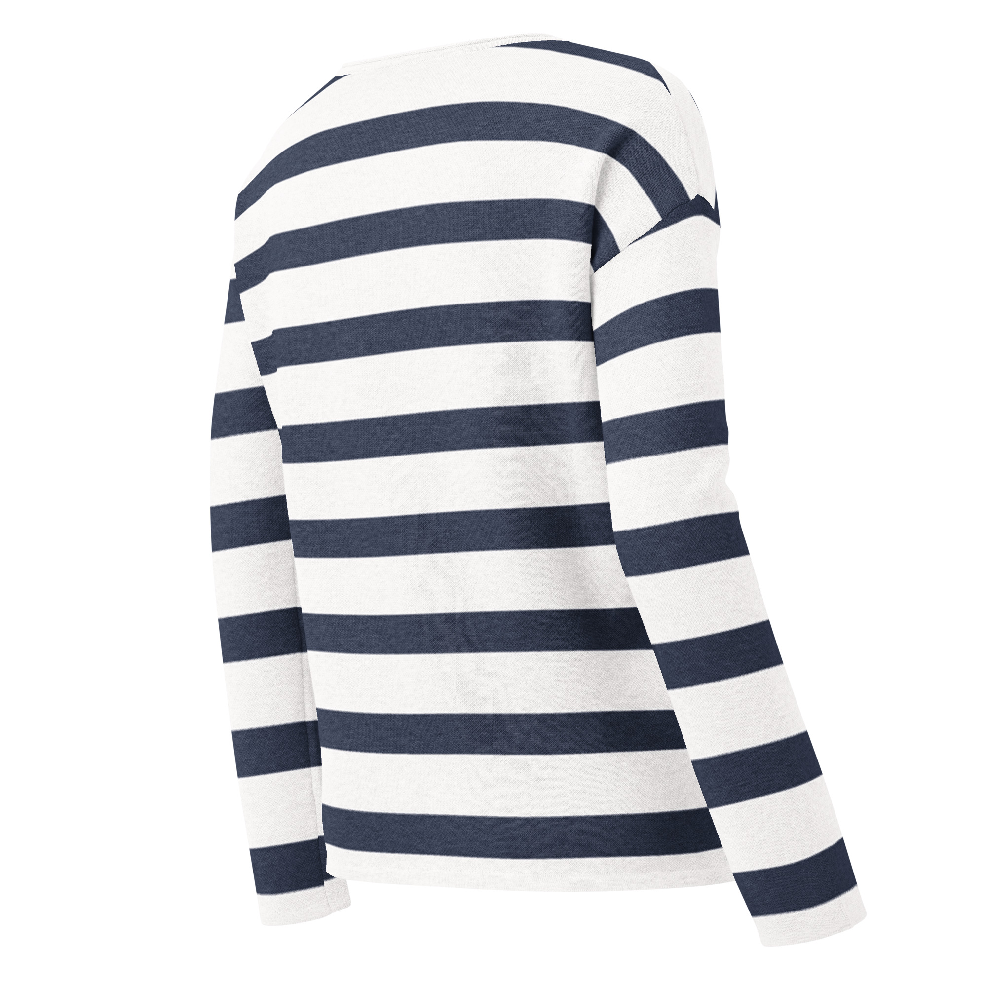 Coastal Stripe Sweater — Oyster/Navy - Image 2